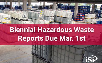Hazardous Waste Biennial Reports Due March 1