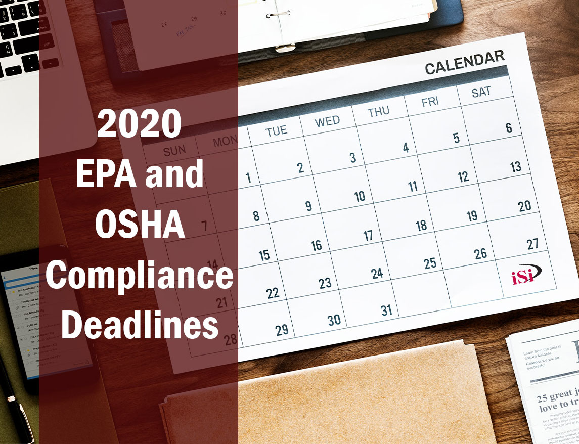 2020 EPA Environmental Deadlines and OSHA Safety Deadlines
