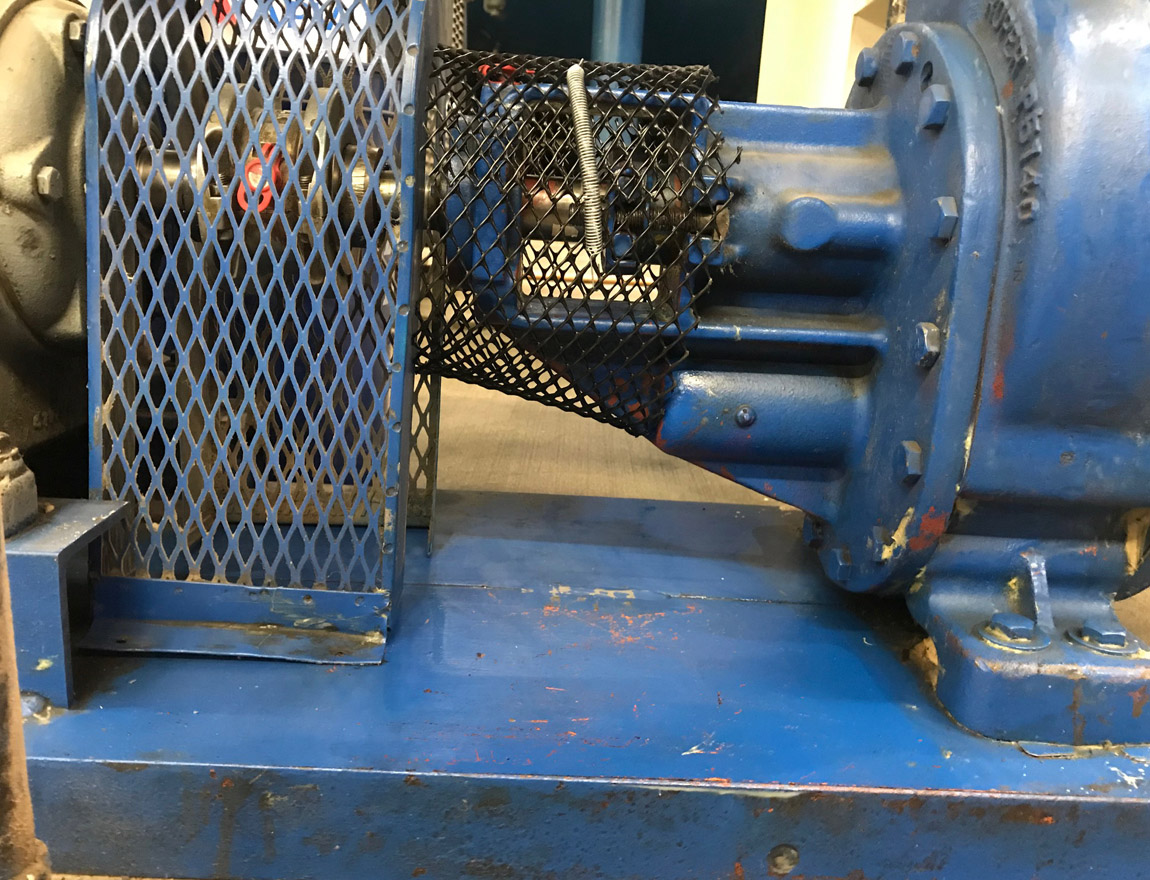 centrifugal pump with machine guarding